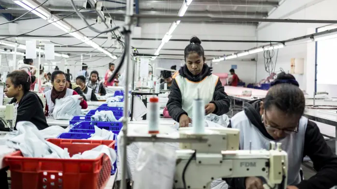 Workers at a garment factory in Antananarivo, Madagascar. Source: Bloomberg